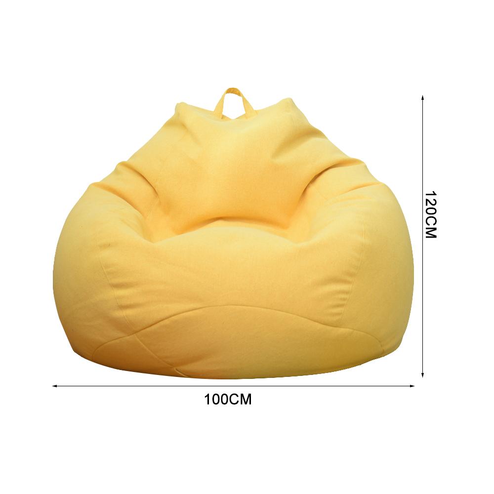 Lazy Seat Chair Sofa Cover Large Bean Bag Couch Soft Fluffy Breathable Adult Child Tatami Living Room Decorative without Filler