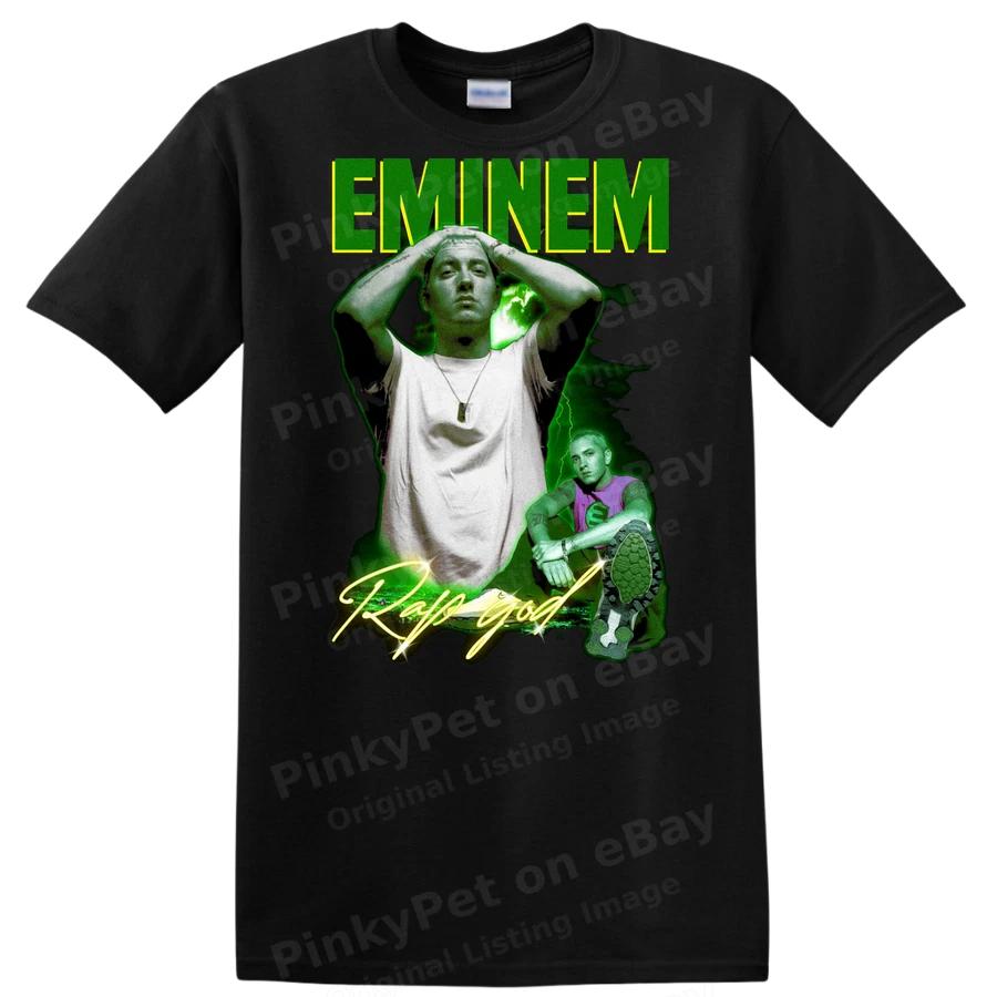 Eminem Rap God Graphic T Shirt Vintage Hip Hop Music Tee Green Design