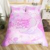 Mermaid Tail Fish Scales Girly Shell Starfish Comfortable Duvet Quilt Cover Pillowcase Bedding Set Children Bedroom Home Textile