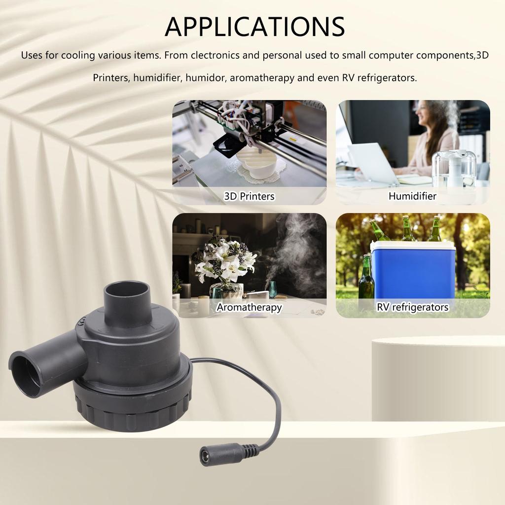 Detachable 75mm Blower Fan 12V USB Changeable Speed For 3D Printers BBQ Electronics Thermal Management