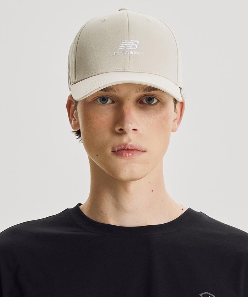 Nyuballanseu Nbgdgf1101 / Stacked Logo Structured Ball Cap (Beige)