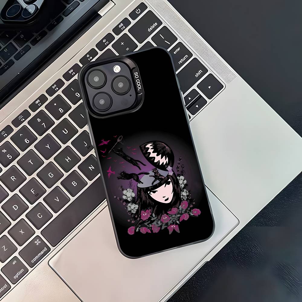 E-Emily The Strange Phone Case For iPhone 17,16,15,14,13,12,11,Pro,XS,Max,Plus,Mini,SE4,E Black Matte Shockproof Cover