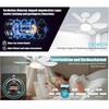 Ceiling Light with Fan,Ceiling Fan with Lighting and Remote Control,Small Quiet Ceiling Fan with 3 Wind Levels,Dimmable,Timing Function for Bedroom