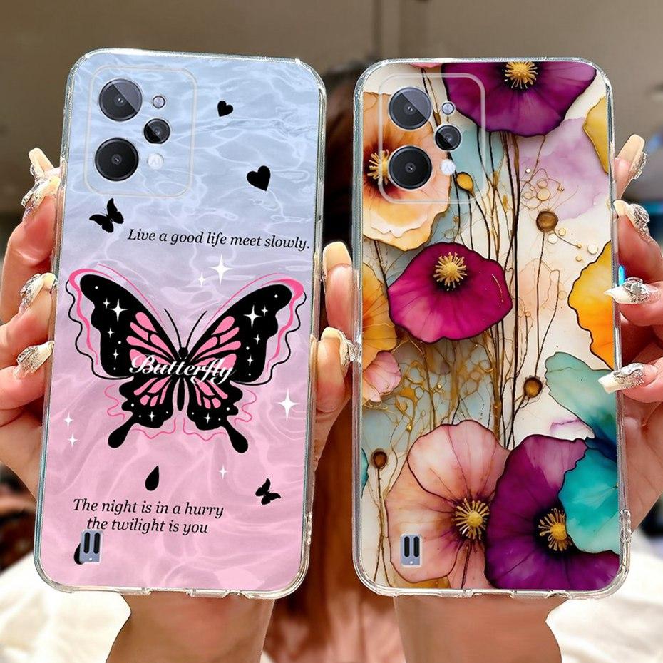 Cute Painting Phone Case For Realme C31 C33 Soft Silicone TPU Back Cover For Realme C31 C33 2023 Cases Bumpers