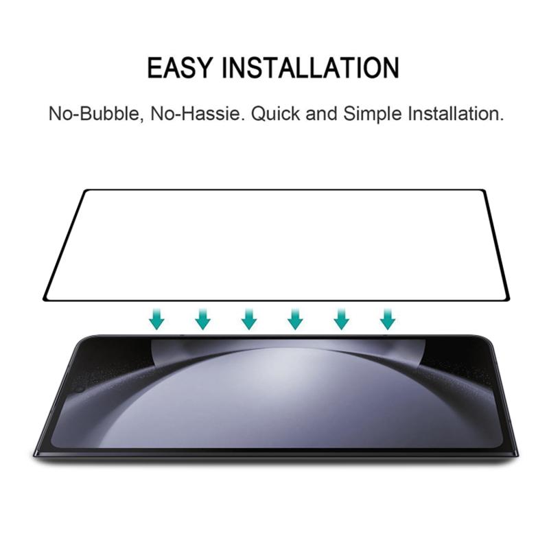 For Samsung Galaxy Z Fold6 5G Front Tempered Glass Screen Protector Full Cover Full Glue Silk Printing Clear Film