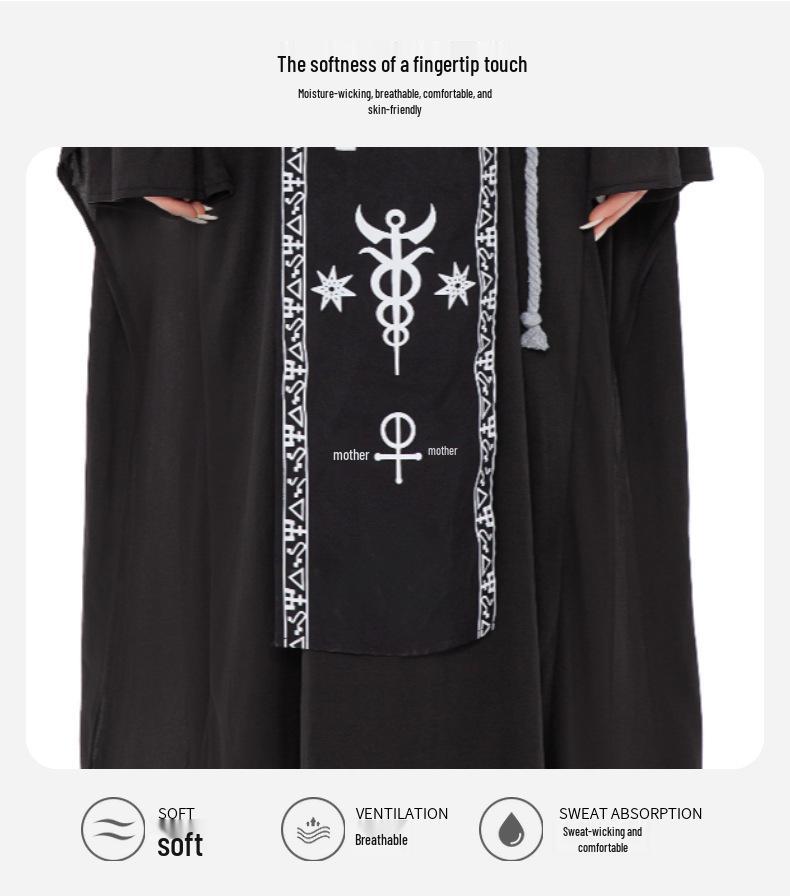 Unisex Zauberer- & Hexenkostüm Robe - Halloween Zauberer- & Vampir-Outfit