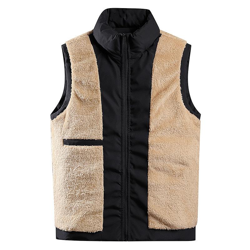Mens Vest Lambswool Jacket Men Autumn Warm Sleeveless Jackets Male Winter Casual  Thick Waistcoat Plus-Sized Men Clothing