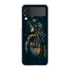 Mountain Bikes Cycling Clear Phone Case For Samsung Galaxy Z Flip 4 Case Thin High Hard PC Shell On For Galaxy Z Flip 3 5G Cover