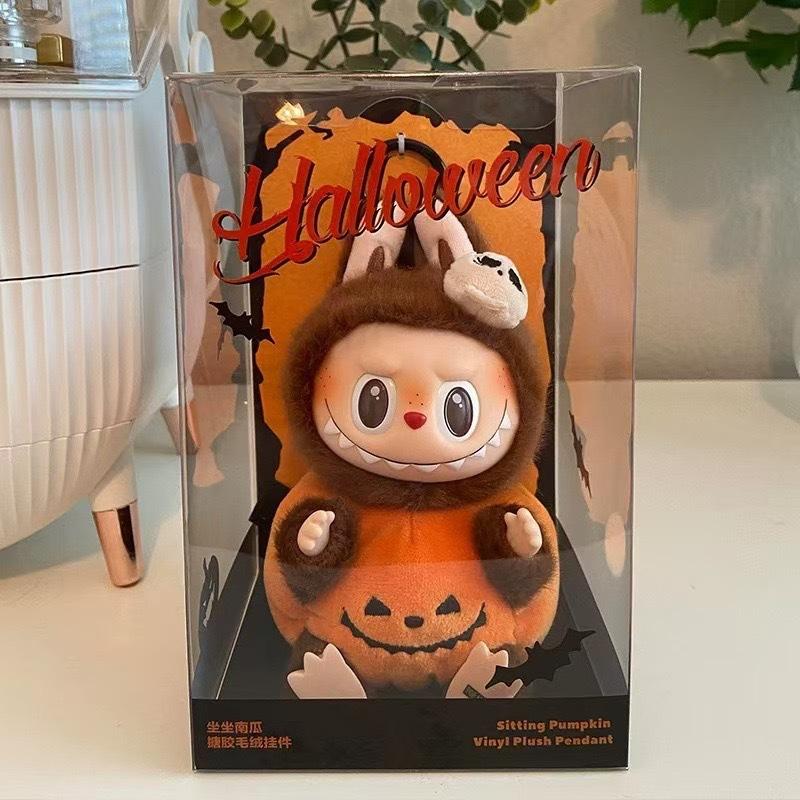 Labubu Puppe Vinylgesichtspuppe Kinderspielzeug Festival Geburtstagsgeschenk Schreibtischsammlung Dekoration Halloween Kürbispuppe