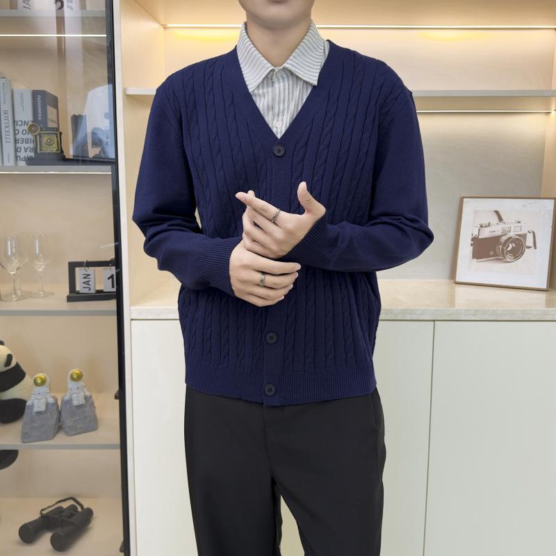 Light Luxury V-neck Knit Cardigan for Teens - Spring & Autumn Style