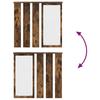 Wall Mounted Coat Rack Smoked Oak Finish 84 x 10 x 80 cm