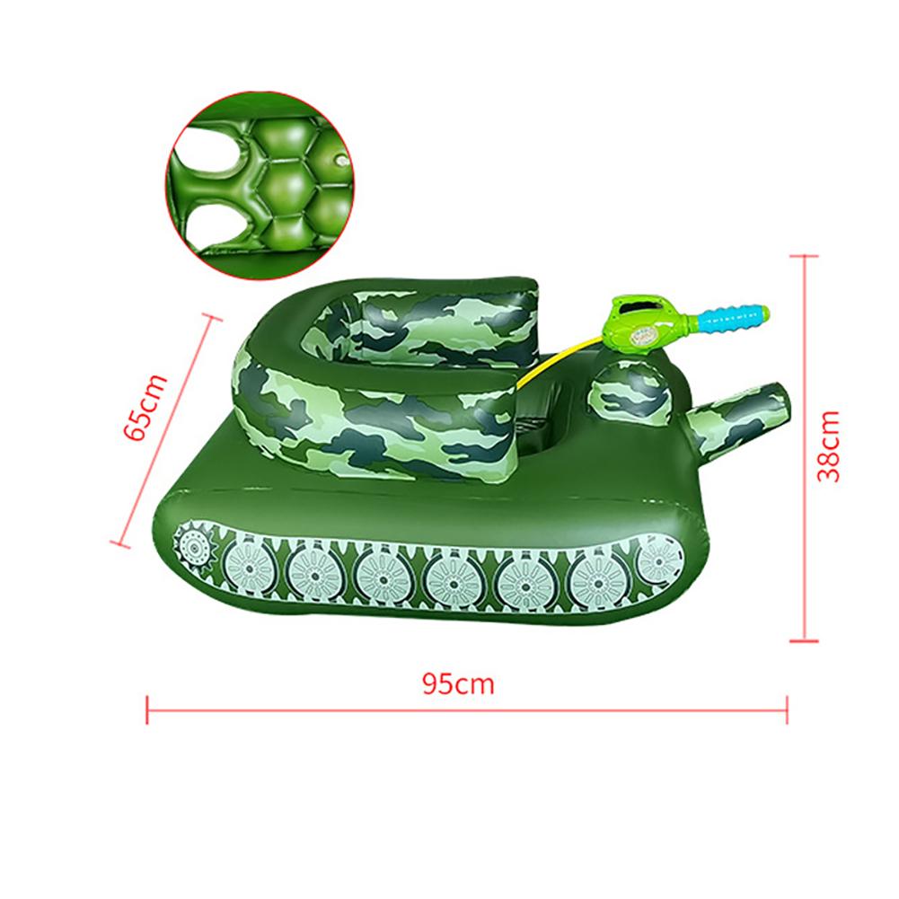 Water Spray Combat Pool Toys for Adult Kids Water Tank Swimming Ring PVC Inflatable Floating Raft Tank Air Mattress Float Circle