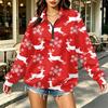 Women's Trendy Printed Half-Zip Sweatshirt Lightweight Casual Pullover for Everyday Wear