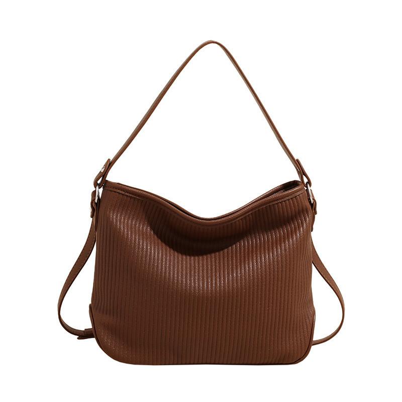 Ielgy Large-Capacity Commuter Casual All-Match Simple Fashion pu Texture One-Shoulder Messenger