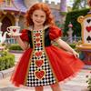 Queen of Hearts Girls’ Cosplay Dress for Alice In Wonderland Role-Playing