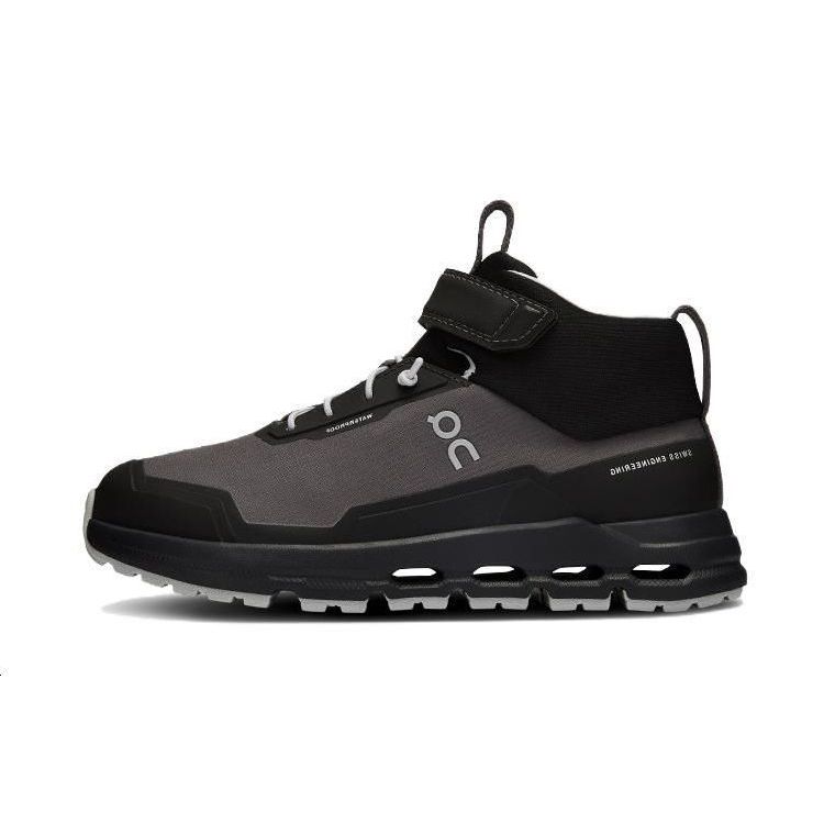 On Lightweight Breathable Versatile Shock Absorbing Waterproof Mid-Top Running Shoes Kids Sneakers Black 3KD30010264