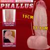 7 Inch Thick Dual Density Silicone Dildo, Realistic Suction Cup Dildo, Soft Texture G-Spot Design, Body-Safe Adult Intimate Product for Couples