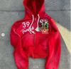 New American Flag Print Hoodie Men's and Women's Zipper Sweatshirt Couple Sweater