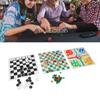 4 in 1 Board Games Set 4 in 1 Board Games Set Clear Pattern Foldable Portable International Checkers Flying Chess for Kids