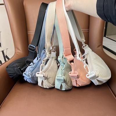 Mini Damen Nylon Umhängetasche Lässig Sportlich Damen Hobo Crossbody Taschen Mode Damen Bauchtasche Geldbörse Handtaschen