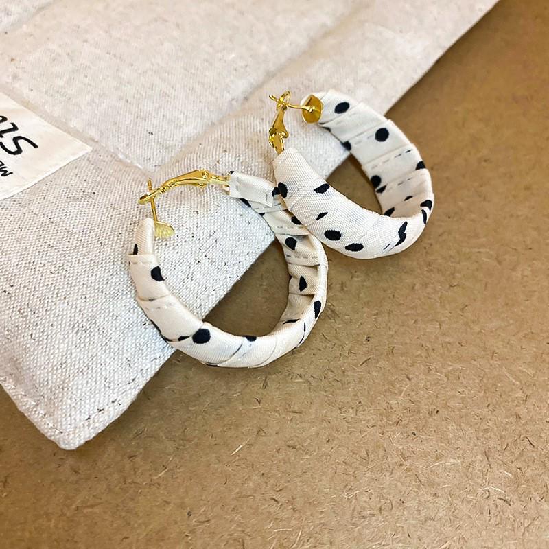 Silbernadel Leopard Harz Geo Runde Ohrringe, Retro Myer Stil, Nischen Design für Frauen