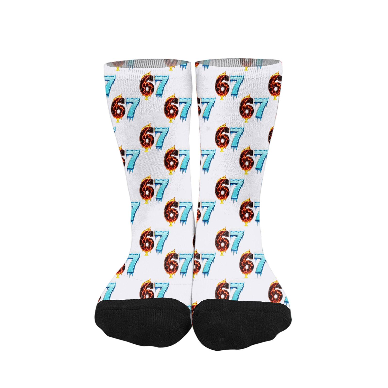 

Милі та грайливі шкарпетки Шкарпетки до середини гомілки Довгі шкарпетки Шкарпетки з принтом One Size білий