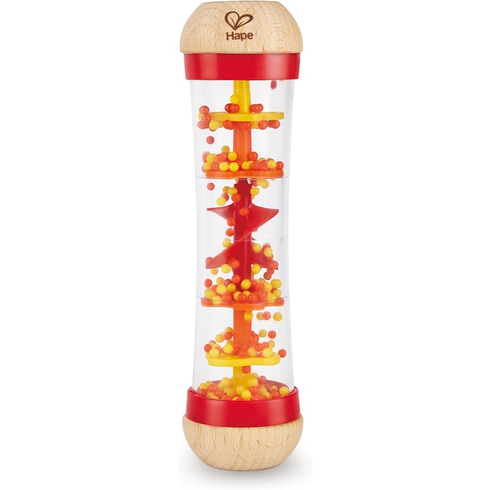 

Hape Beads Raindrops Red Toy for Ages 1 and Up, Colorful Learning Activity, Fine Motor Skills Development