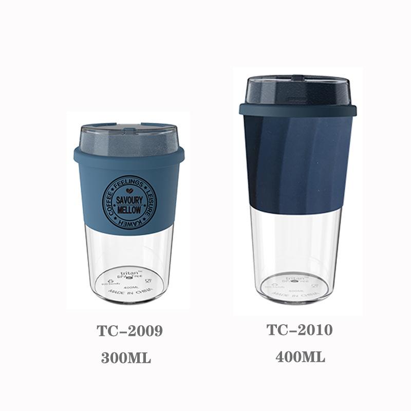 Tazza da caffè portatile Manshi 300ml 400ml Tazza d'acqua in plastica Regalo Tazza da caffè di fascia alta