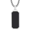 Men's Black Stainless Steel Drip Oil Necklace - Hip Hop Style Versatile Sweater Chain