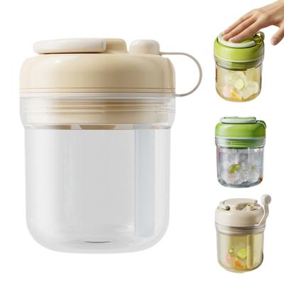 2-in-1 Portable Ice Cube Maker And Tumbler with Straw Leak-Proof BPA-Free Plastic