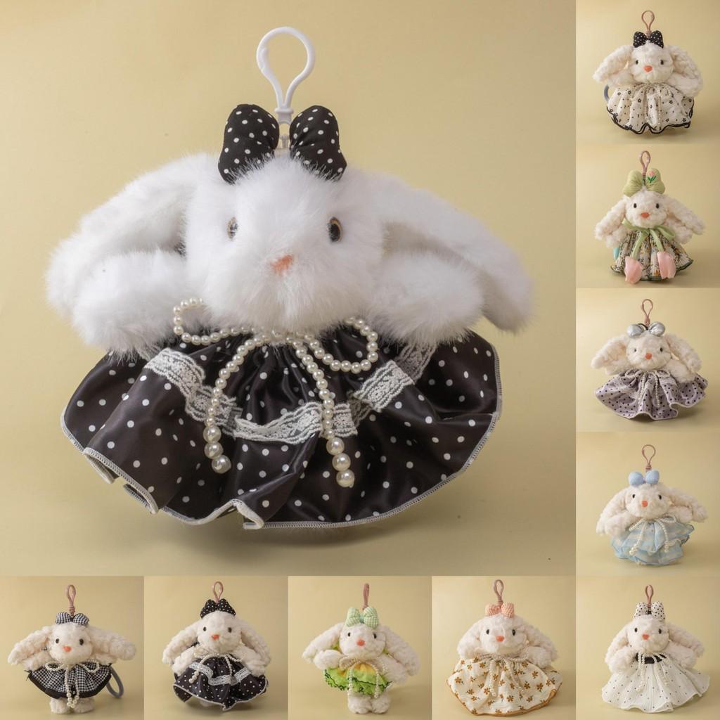 Cute Plush Bunny Bag Charm With Long Fur Material For Couples Gift