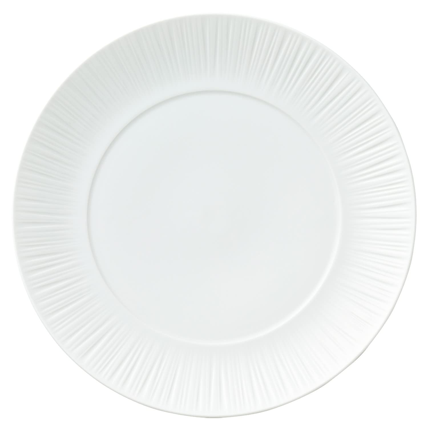 

Тарелка Noritake Conifer, безопасная для микроволновой печи, пригодная для посудомоечной машины, 1 шт., белый тонкий фарфор, 27,5 см (белый) 1708Л/90021