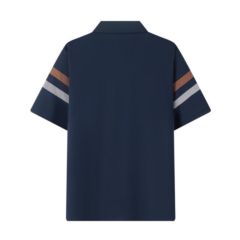 Navigare Men's Summer Anti-Mosquito Colorblock Striped Polo Shirt