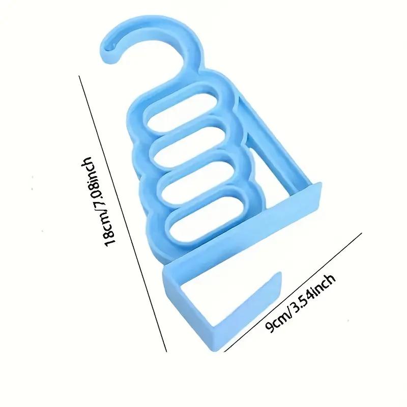 1 5-hole Door Hanging Folding Clothes Hanger Door Back Hook Multi-function Clothes Drying Rack Wardrobe Storage Artifact