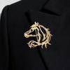 Fashion Horse Head Brooches For Women Unisex Animal ZodiacPin Event Party New Year Classic Gifts Decoration Clothes Accessories
