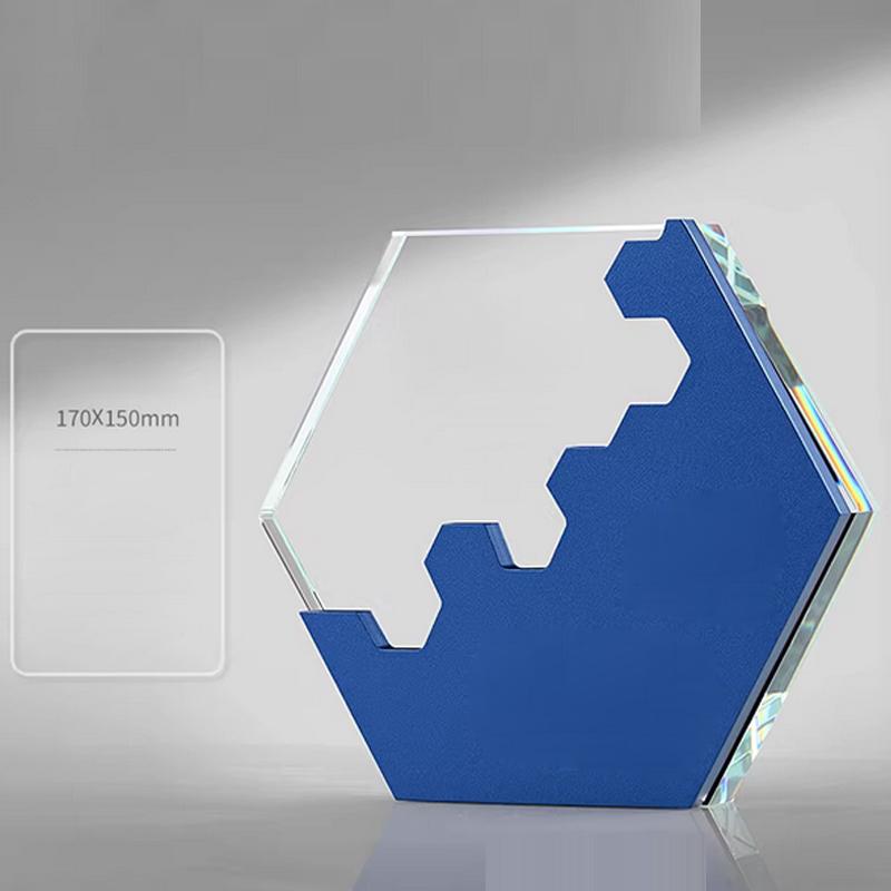 

Customized Creative Metal Crystal Trophy, Honor Leaf Medal, Premium Company, Excellent Employee Souvenir, Home Decoration, 1Pc 1Pc