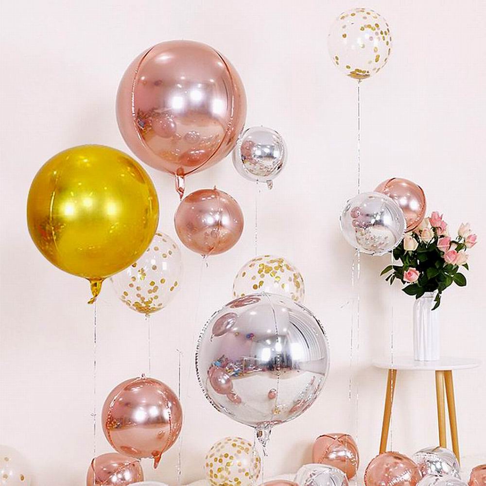 Funfoil 4D Globo 10 Inch High Quality CE ASTM-936 Certified Nylon Helium-Filled Birthday Anniversary Wedding Balloons
