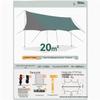 ZISIZ Quick Setup Titanium Blackout Tarp Tent