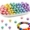 25Pcs/lot 14mm Abacus Silicone Lentil Beads Loose Bead For Jewelry Making DIY Jewelry Accessories Keychain Beaded Pen Bracelets