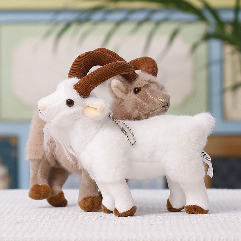 Plush Goat Keychain Cute Animal Bag Charm With Pp Cotton Filling For Kids And Adults