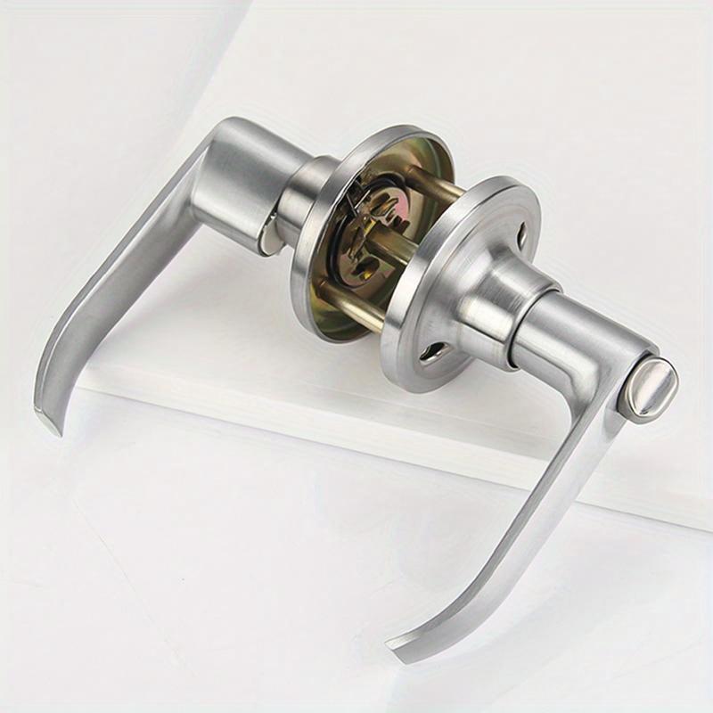 1pc Bedroom Door Lock, Indoor Use, Aluminum Alloy Material, Easy Bedroom Lock Holder, Three Pole Spherical Holder Key