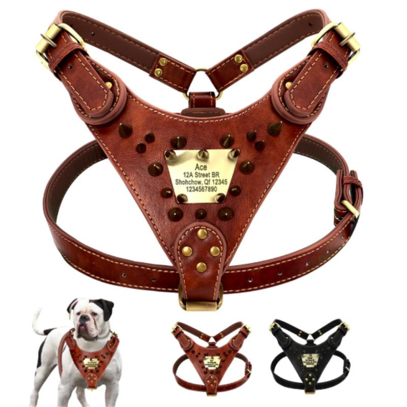 Leather Dog Harness Dog Leash For Big Dogs Ply Leather Dog Harness