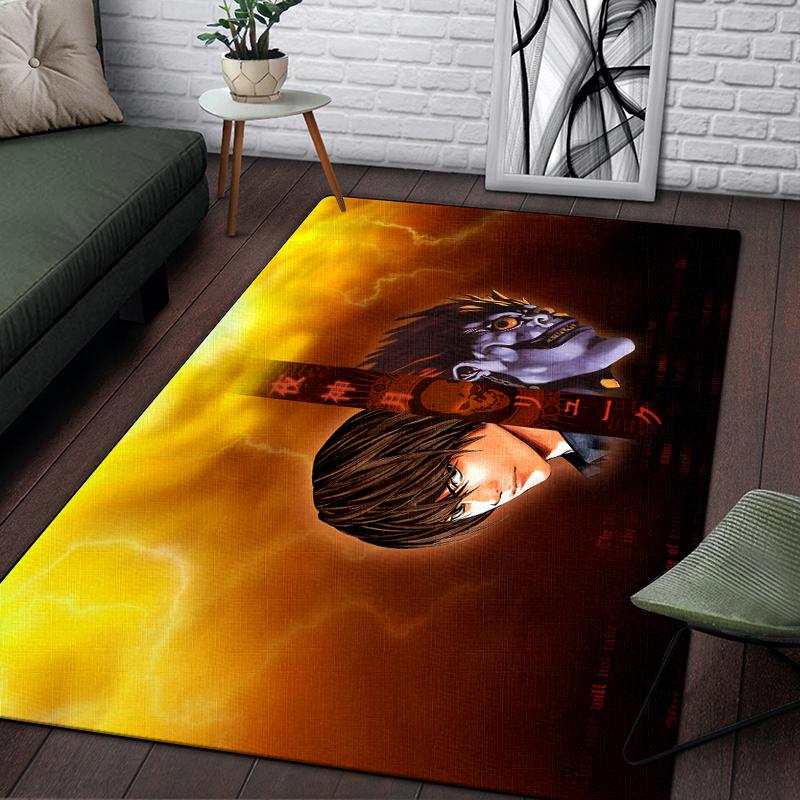 Death Note Comic Printed Carpet for Living Room Rugs Camping Stranger Things Picnic Mats Anti-Slip E-sports Rug Yoga Mat Gifts
