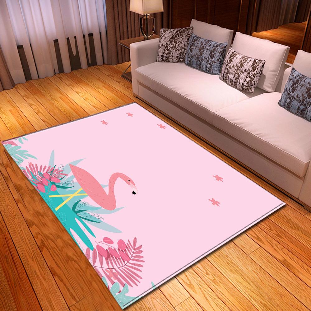 Fresh American Flamingo Printed Carpet Nordic Floor Mat