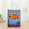 StoBag, Superhero Reusable Kraft Paper Gift Bags, Boom pattern, for birthday, party supplies, children's candy package, 12/30pcs