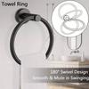 Steel Toilet Stainless Roll Holder And Towel Ring Set Wall Mounted Bathroom Tool