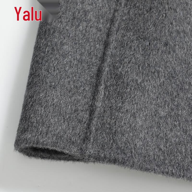 Yalu Men's Double-Faced Wool Blend Mid-Length Coat