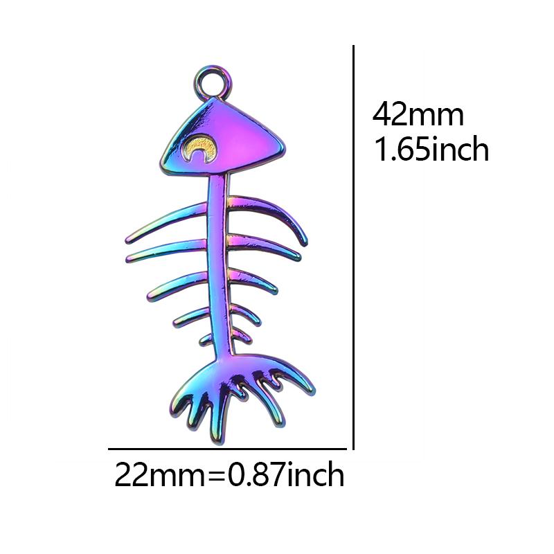 5X Rainbow Viking Animal Crow Raven Head Birds Skull Pendant Charms for Unisex Handmade Craft Necklace Jewelry
