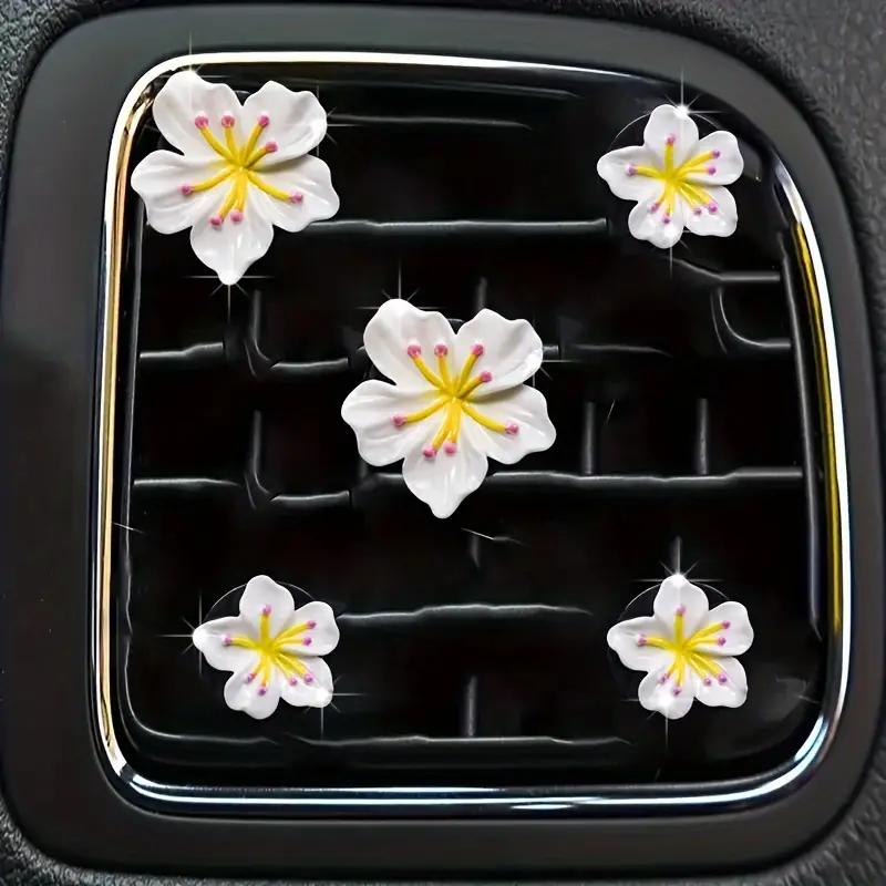 5pcs Car Perfume Clip Flower Air Outlet  Decorations Car Air Conditioner Air Vent Personalized Interior Decoration Accessories