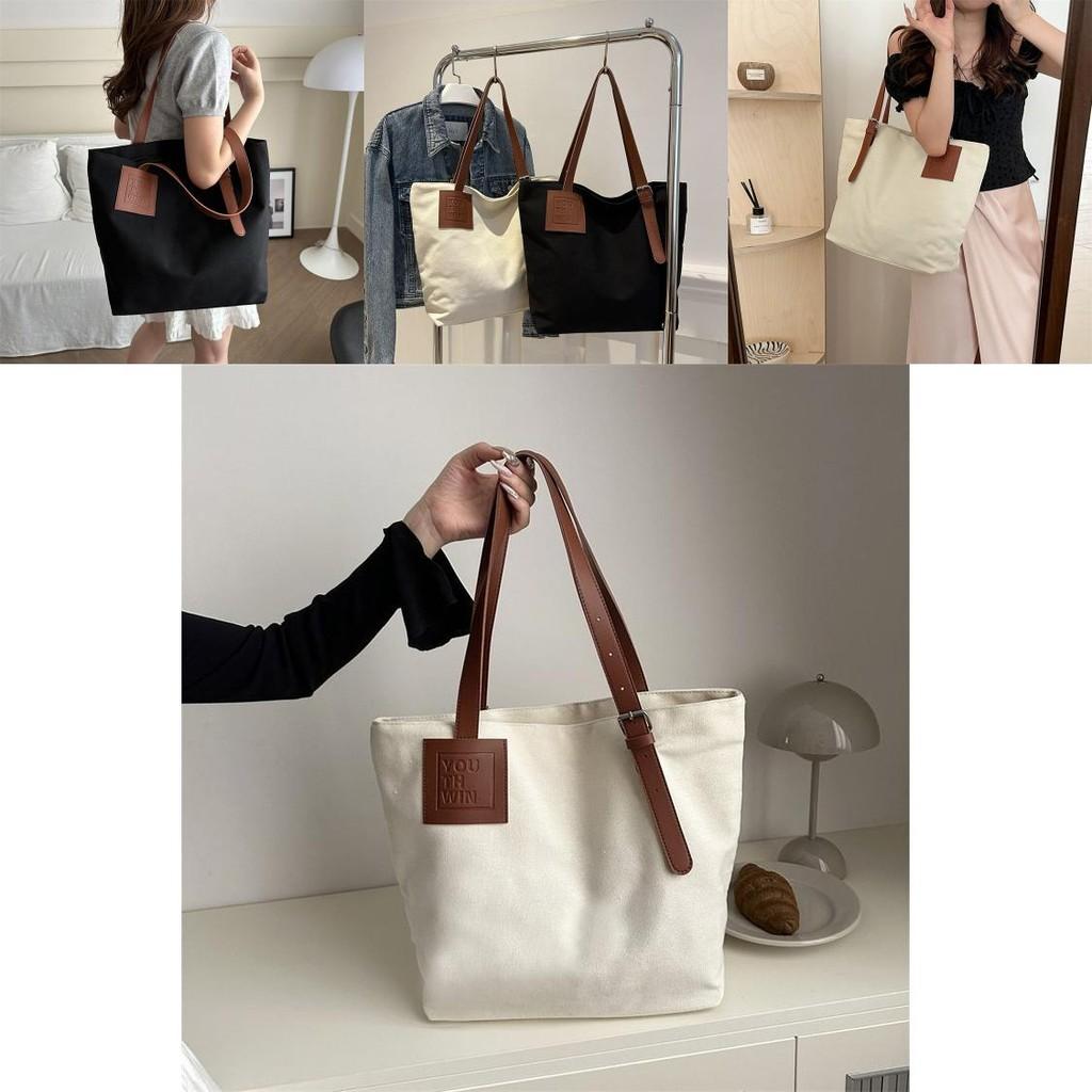 Spacious And Stylish 2024 New Women's Commuter Tote Bag In Soft Canvas Design